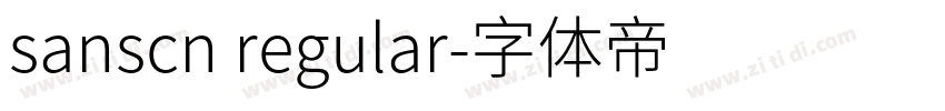 sanscn regular字体转换